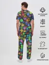 Мужская пижама с брюками / Разноцветные вирусы