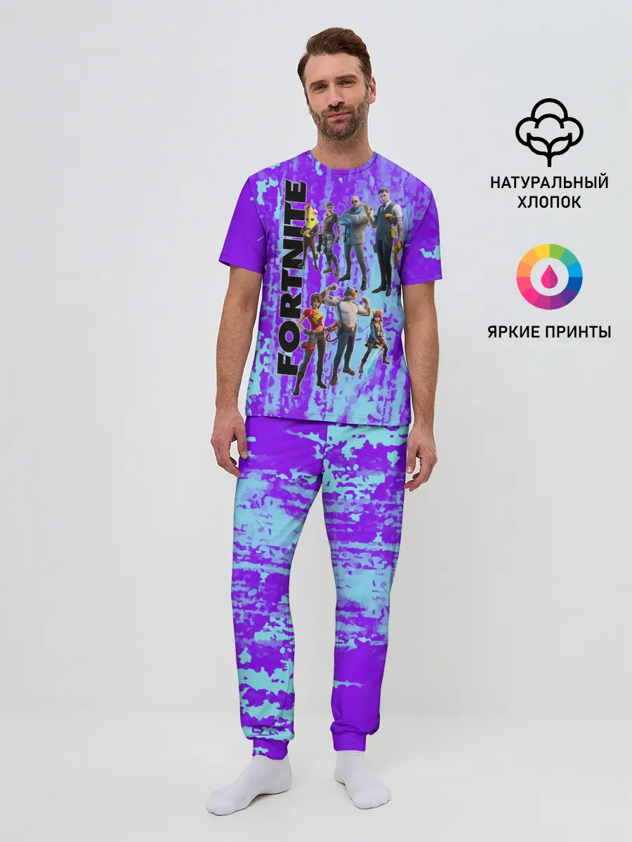 Мужская пижама с брюками / Fortnite