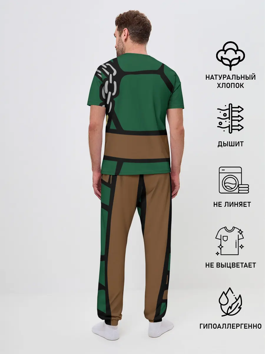 Мужская пижама с брюками / Микеланджело Косплей