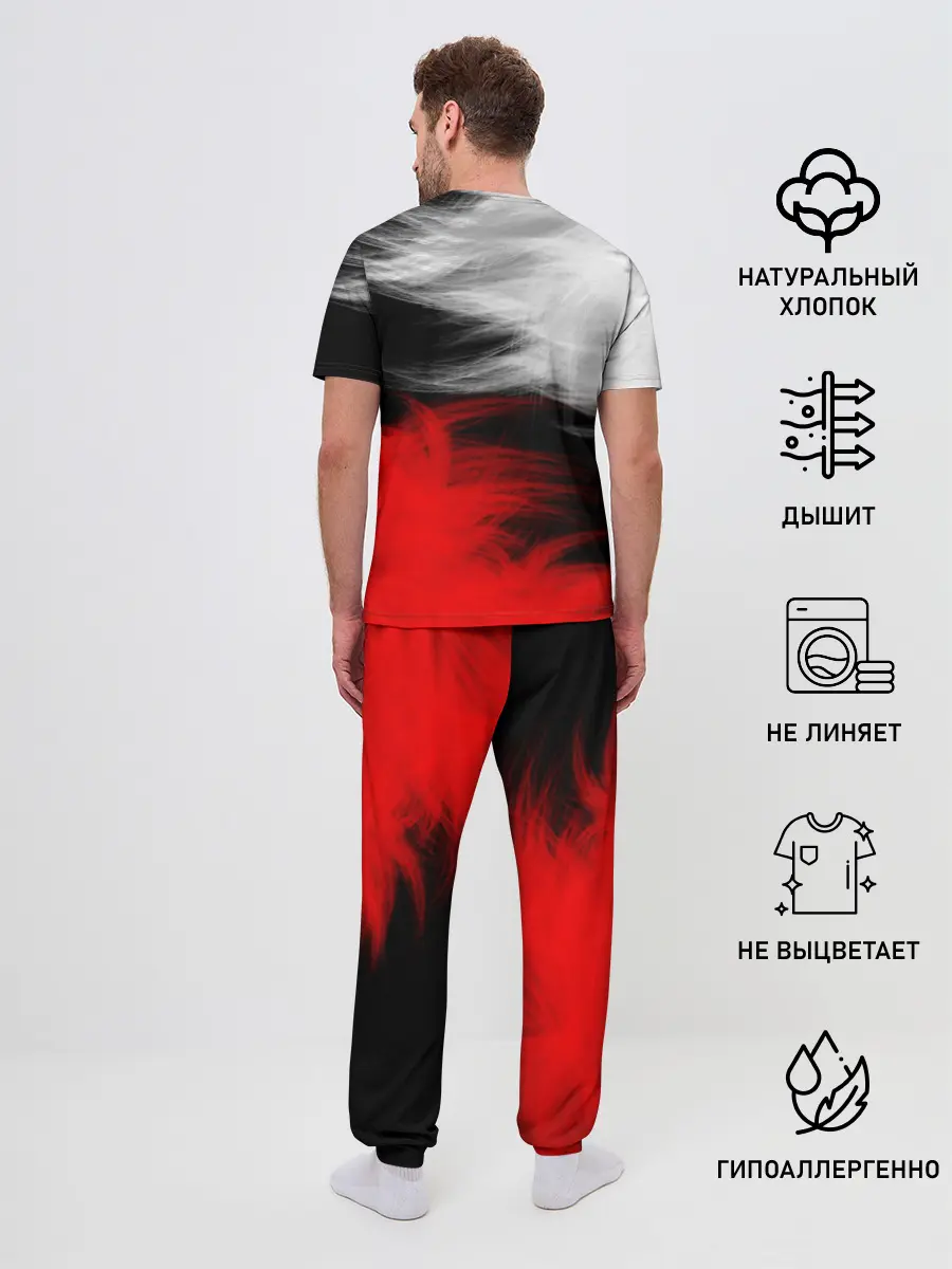 Мужская пижама с брюками / ПЕРЬЯ