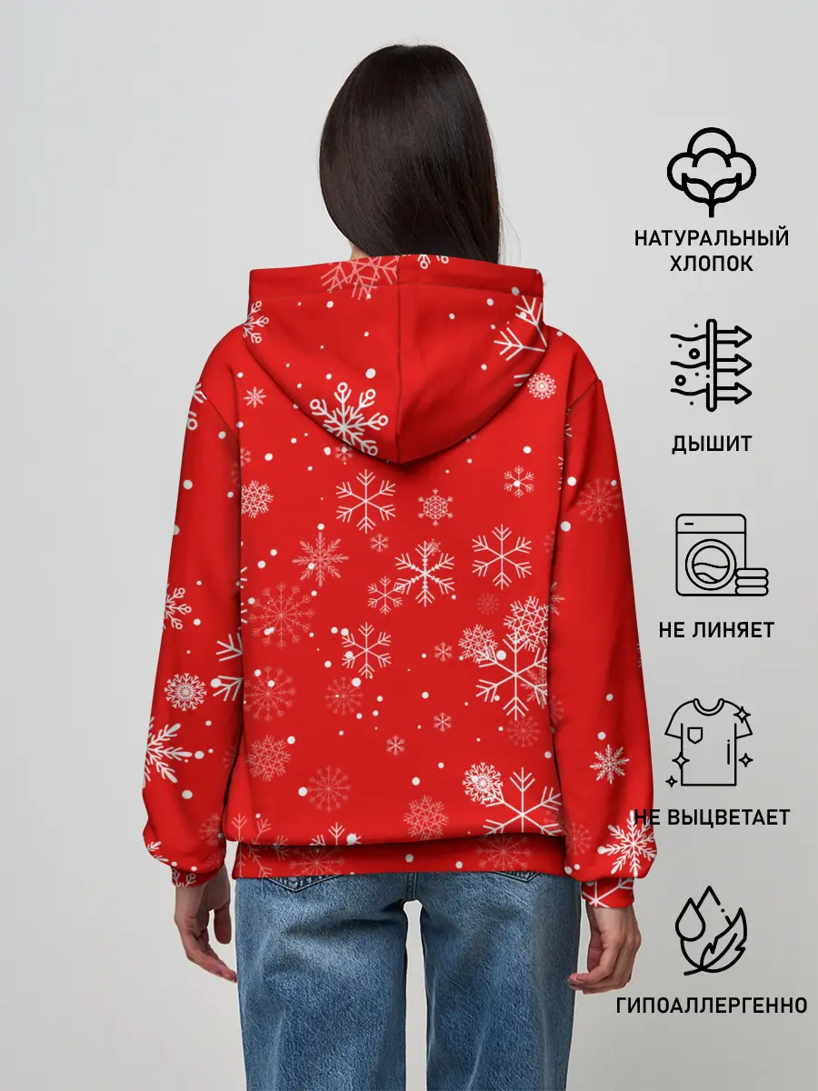 Женское худи / FORTNITE НОВОГОДНИЙ.