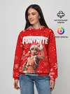Женское худи / FORTNITE НОВОГОДНИЙ.