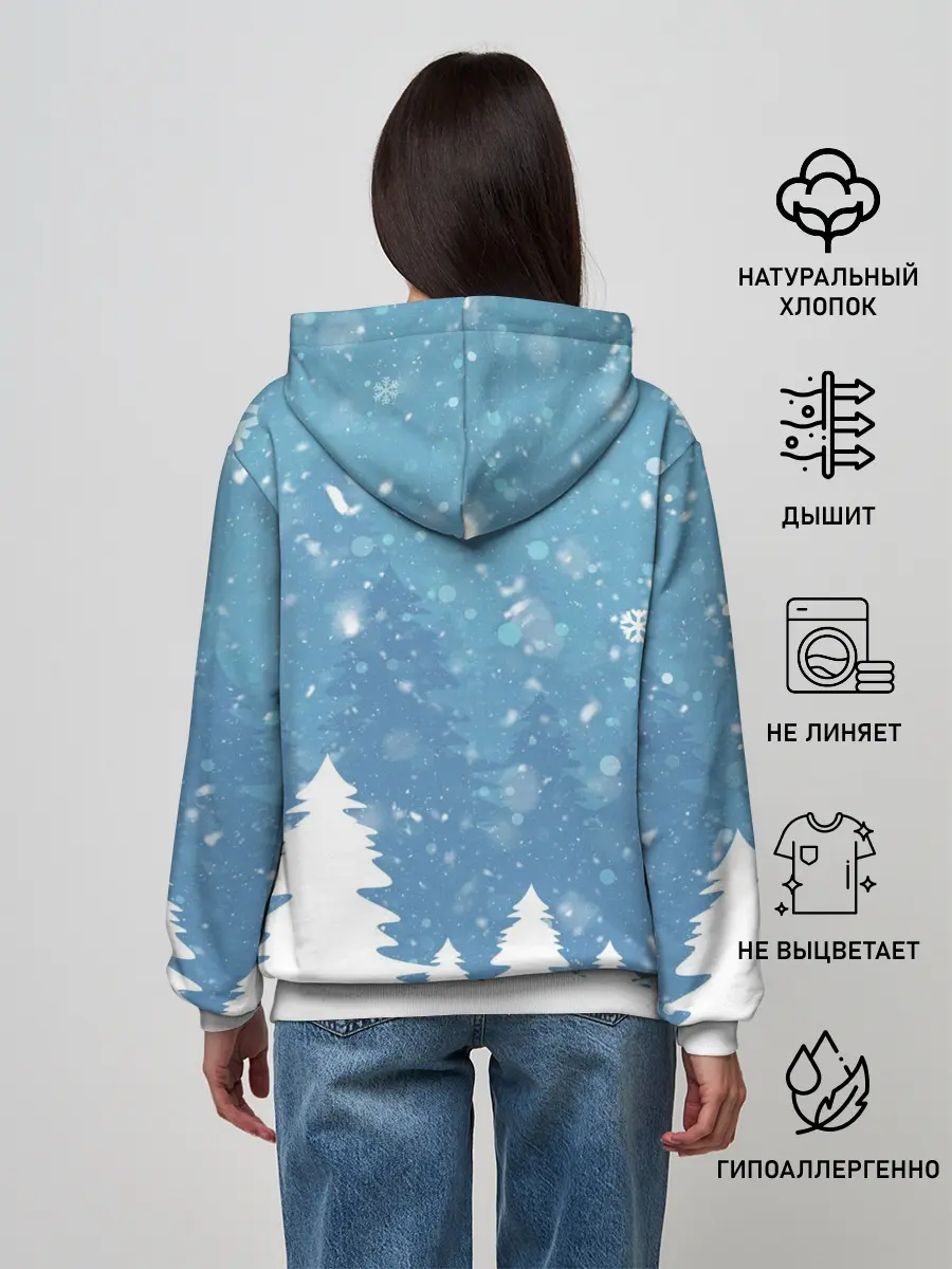 Женское худи / Новогодний Fortnite