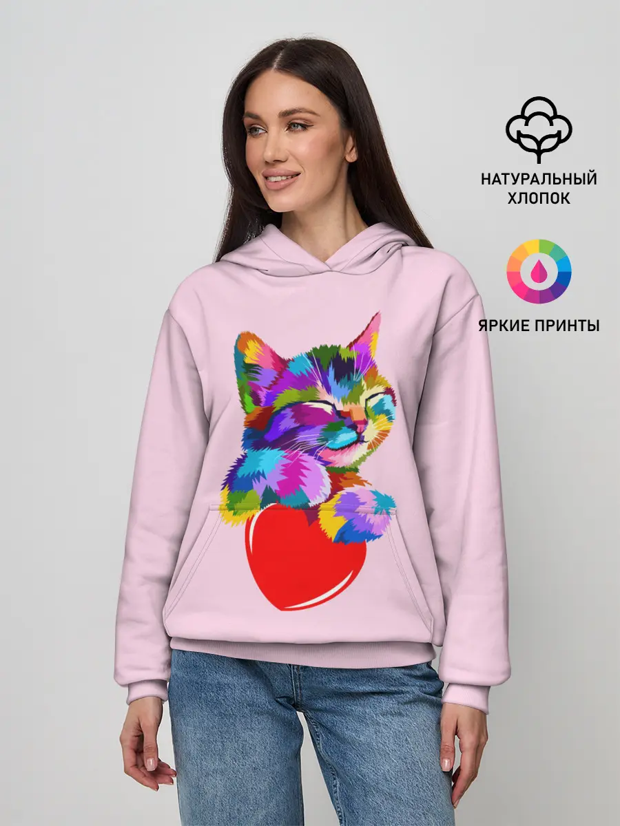 Женское худи / Кот