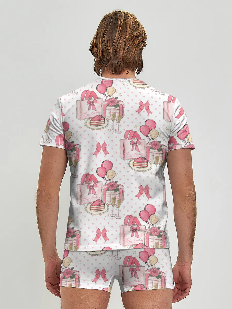 Мужские трусы с футболкой / Счастливый день рождения