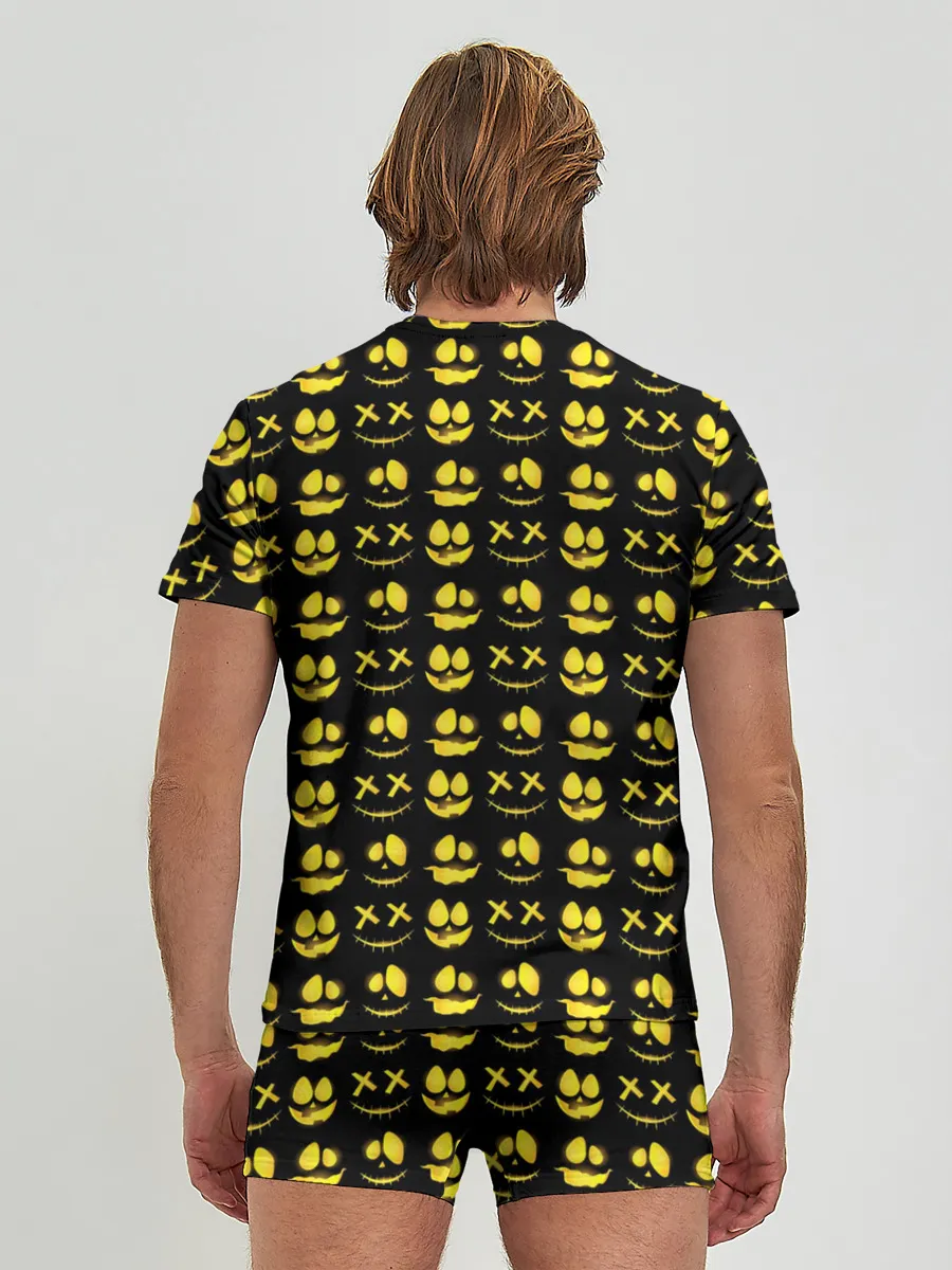 Мужские трусы с футболкой / Прикольные смайлы Хэллоуин / Halloween