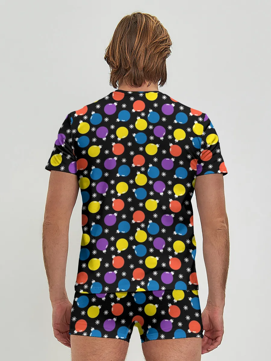 Мужские трусы с футболкой / Новогодние Лампочки