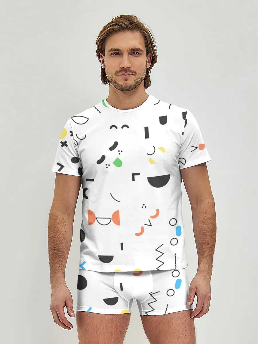 Мужские трусы с футболкой / TOCA BOCA УЗОР ФОН