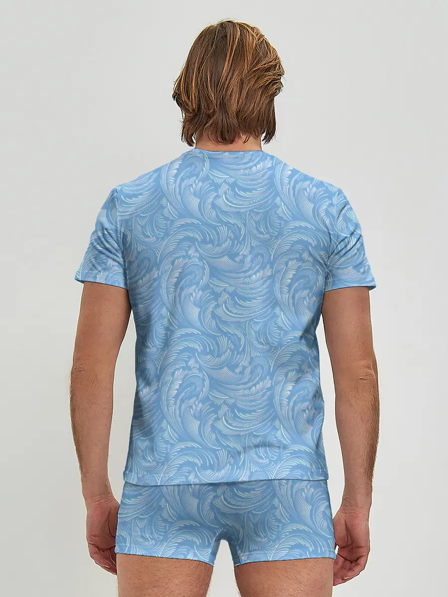 Мужские трусы с футболкой / Морозный Иней