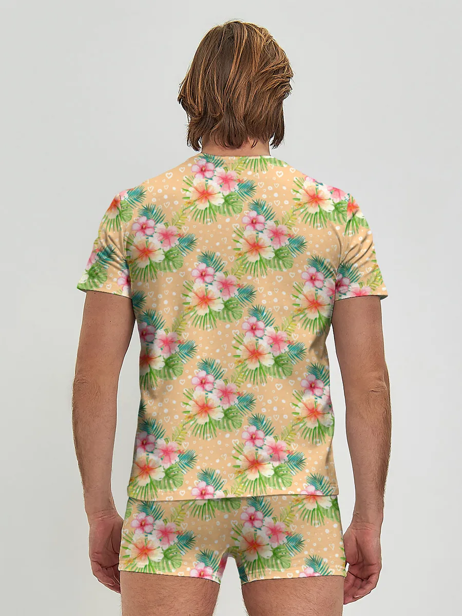 Мужские трусы с футболкой / Гавайские цеты