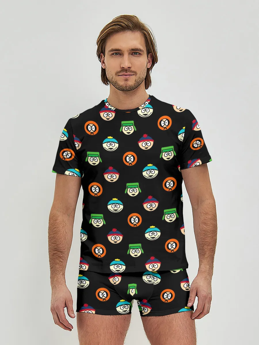 Мужские трусы с футболкой / Южный парк, паттерн