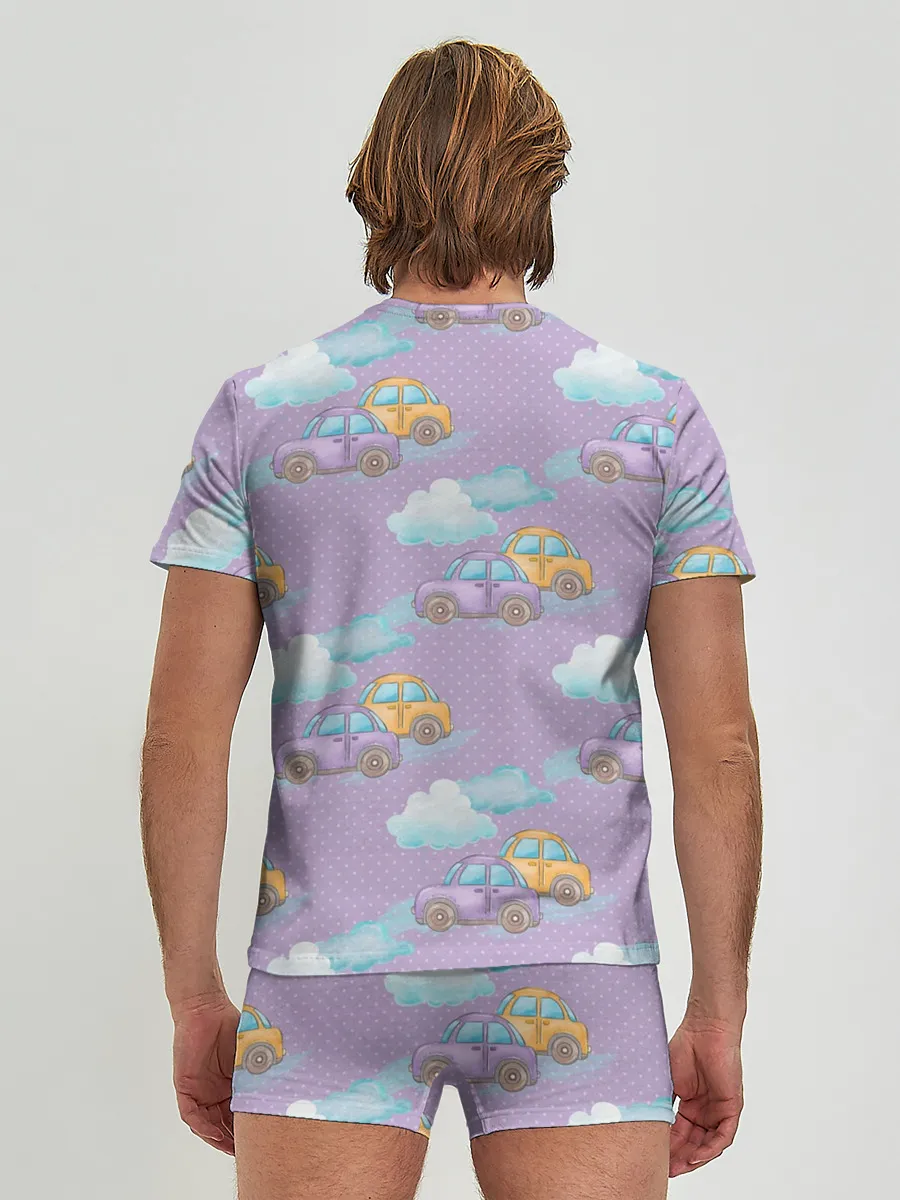 Мужские трусы с футболкой / детские машинки