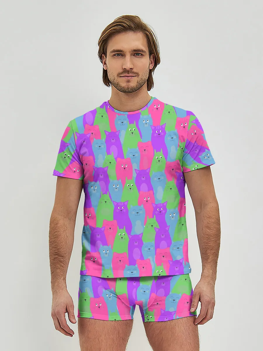 Мужские трусы с футболкой / BRIGHT CATS