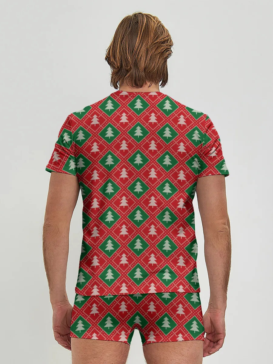 Мужские трусы с футболкой / Ёлочки