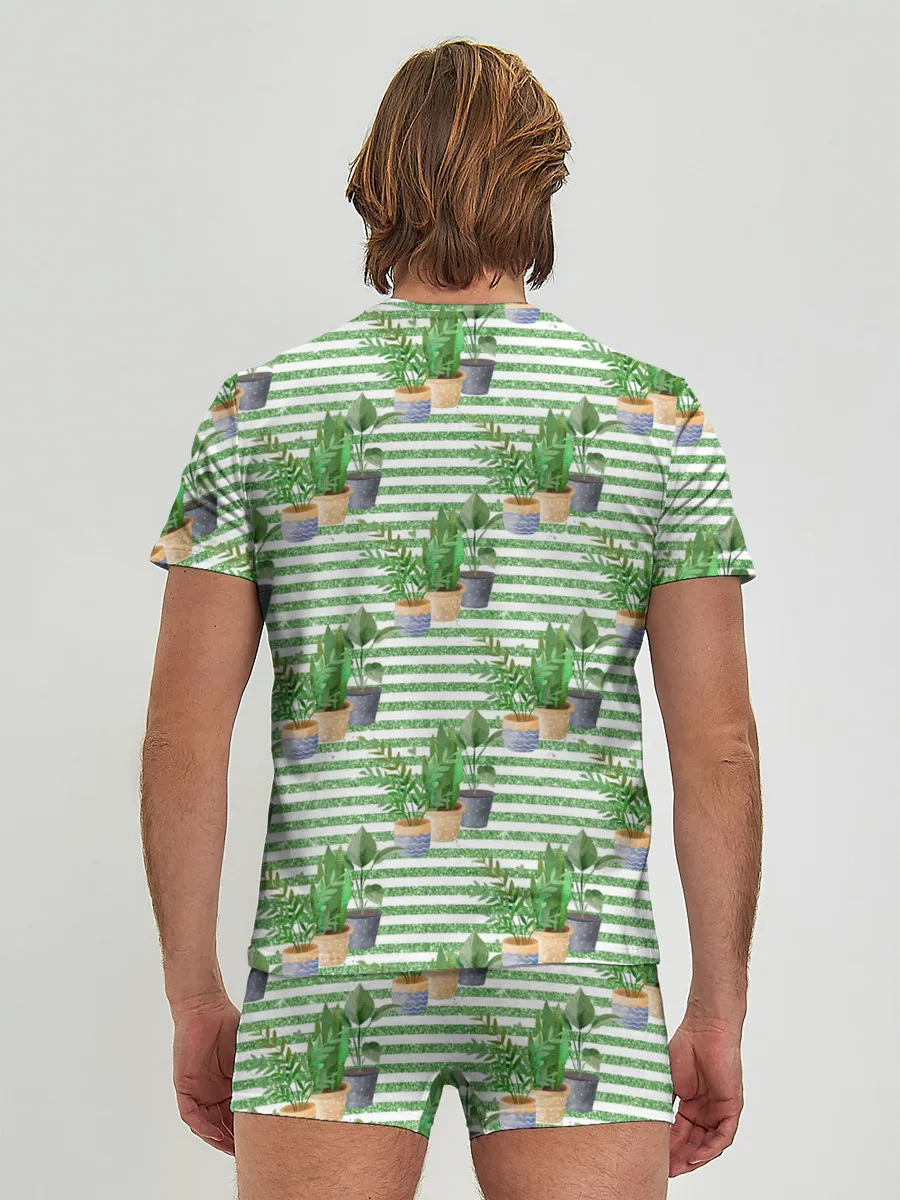 Мужские трусы с футболкой / Комнатные цветы