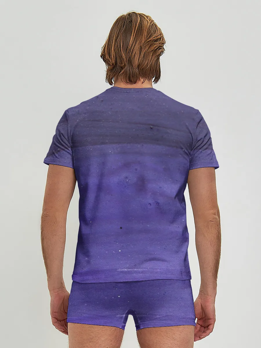 Мужские трусы с футболкой / Фиолетовые краски