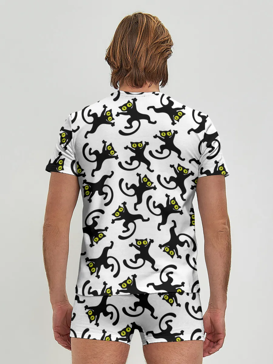 Мужские трусы с футболкой / Танец котов