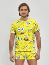 Мужские трусы с футболкой / Губка Боб / SpongeBob pattern