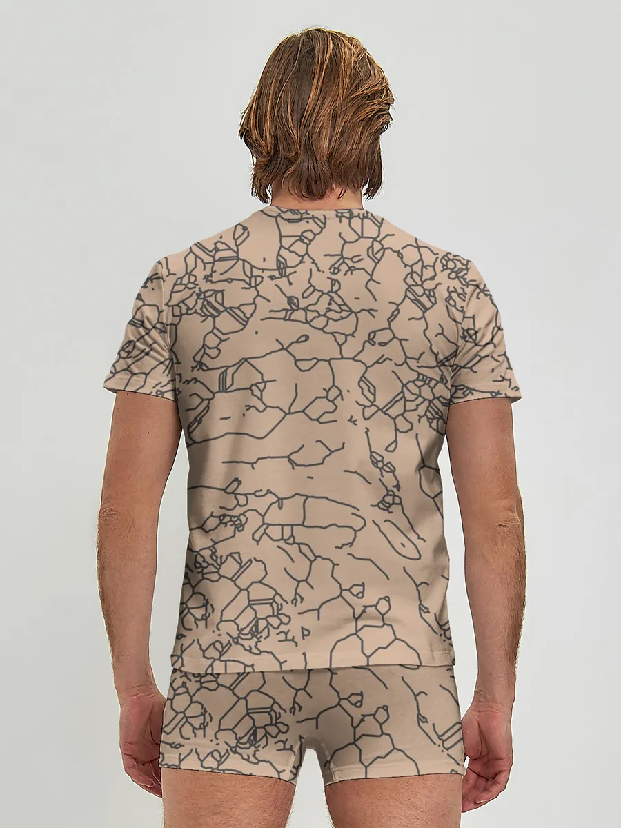 Мужские трусы с футболкой / Рисованный камень