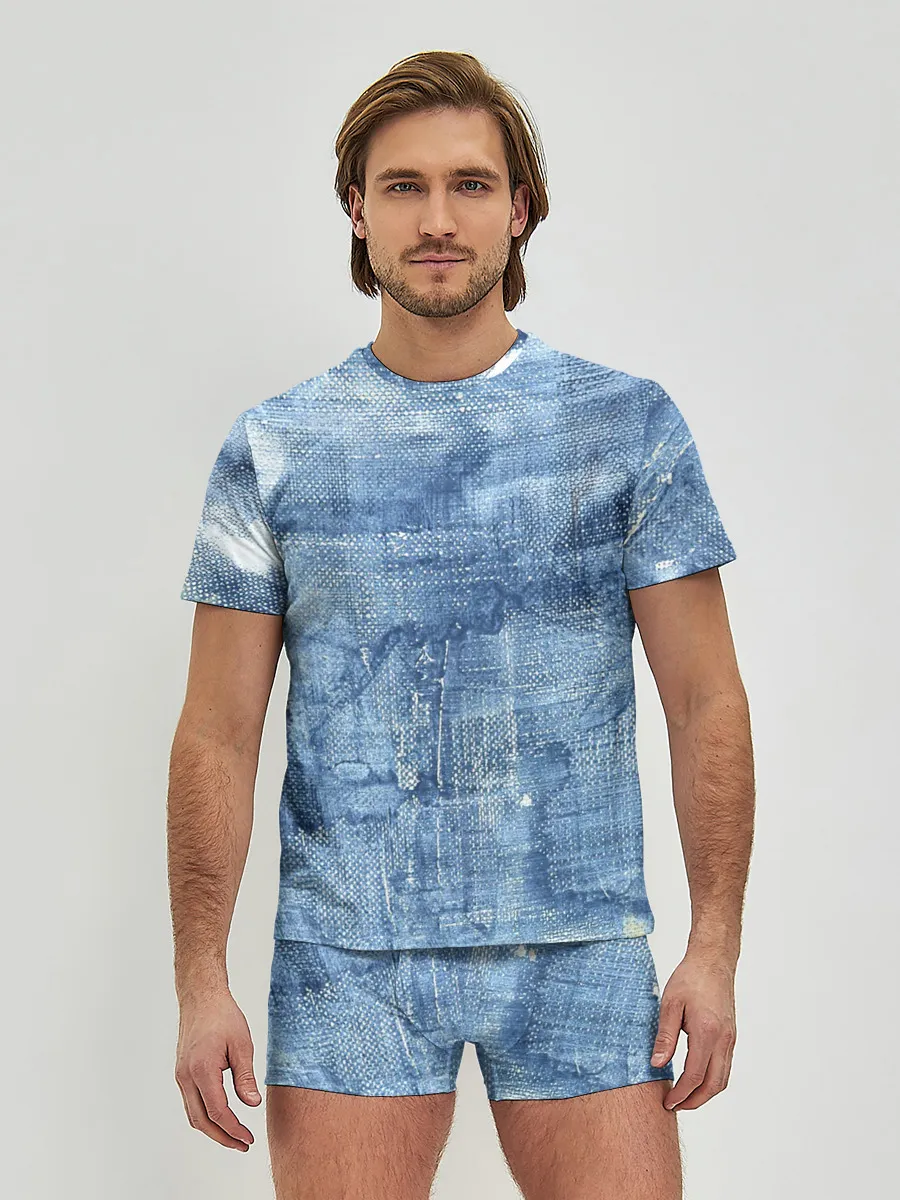 Мужские трусы с футболкой / Джинсовые мазки