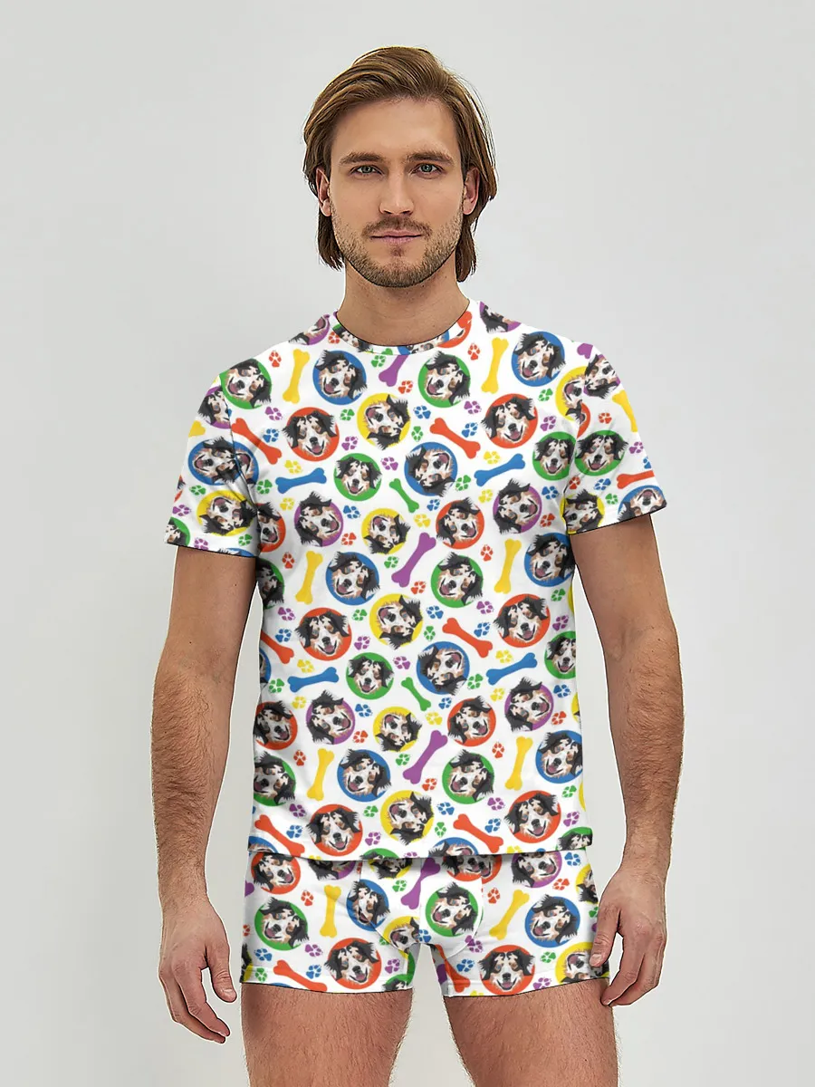 Мужские трусы с футболкой / Австралийская Овчарка