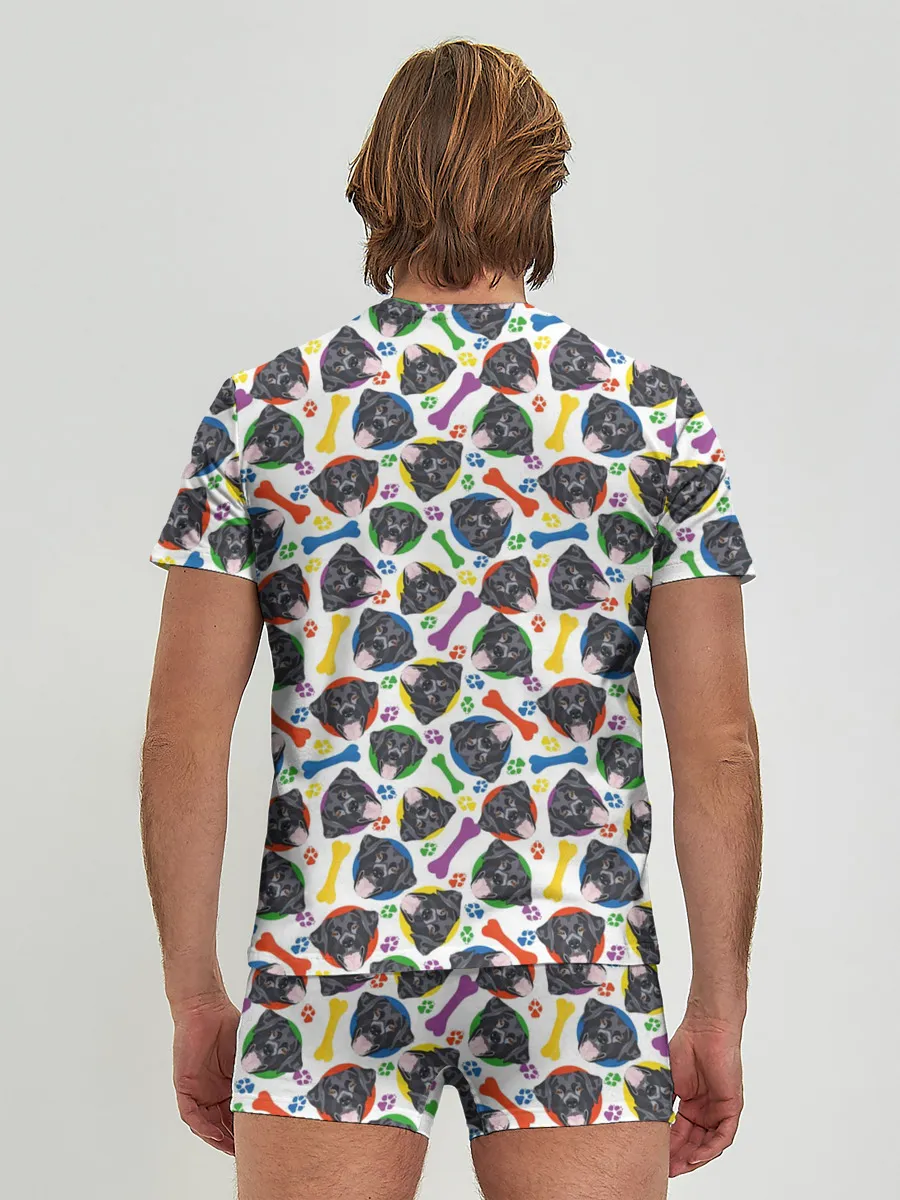 Мужские трусы с футболкой / Чёрный Лабрадор