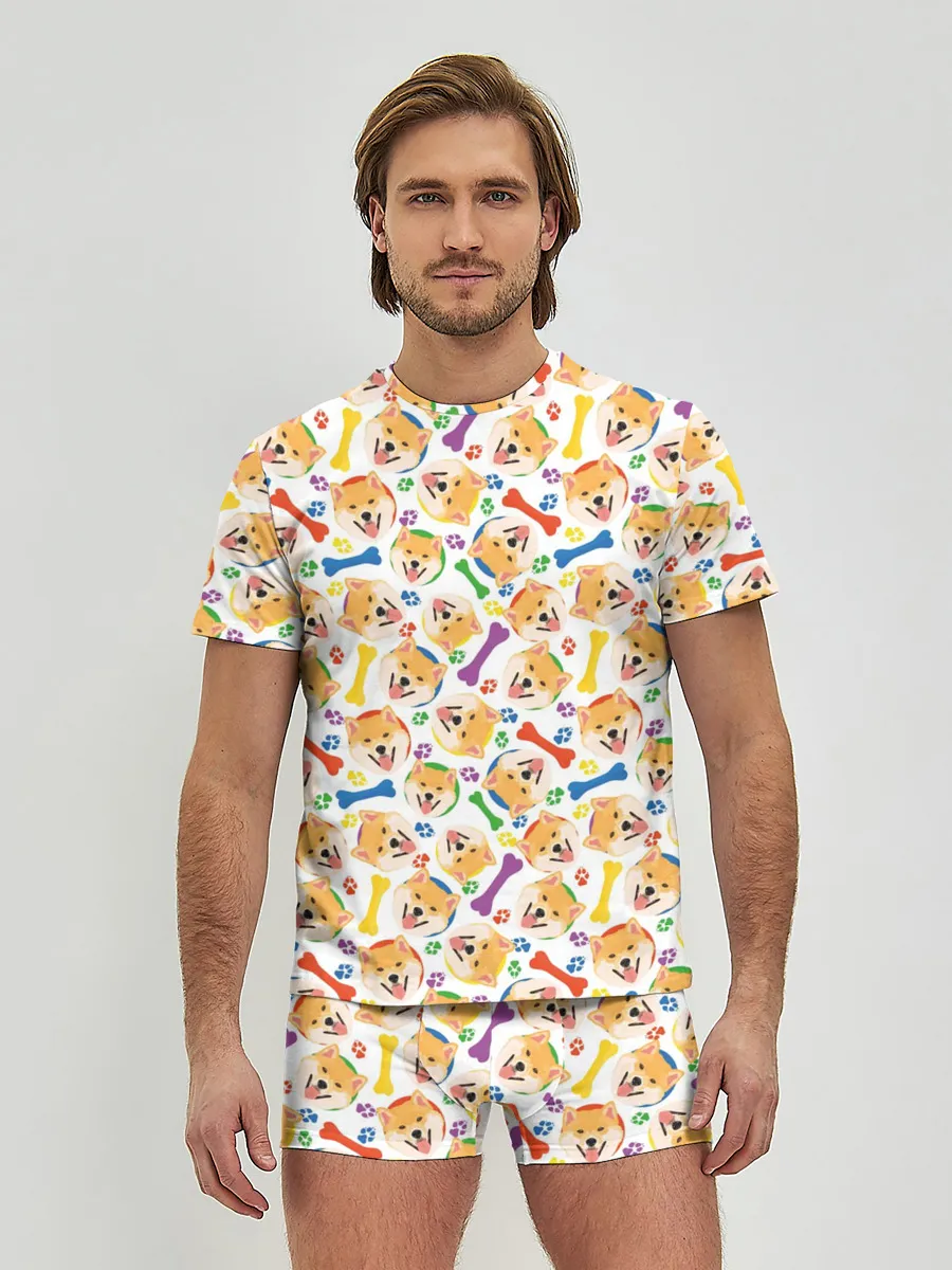 Мужские трусы с футболкой / Сиба Ину