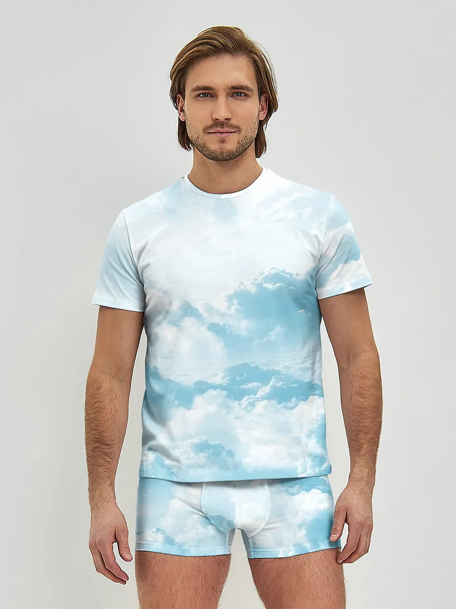 Мужские трусы с футболкой / Плотные облака