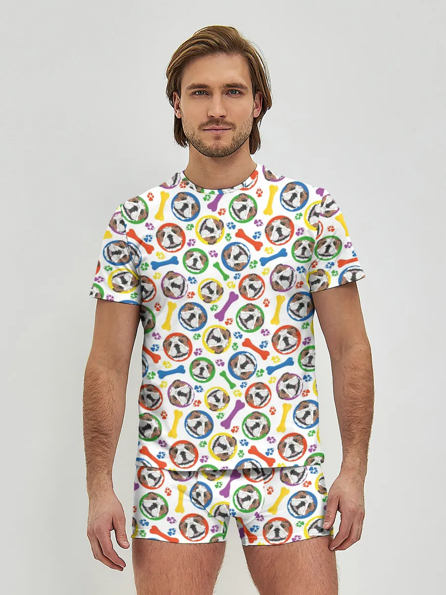 Мужские трусы с футболкой / Английский Бульдог