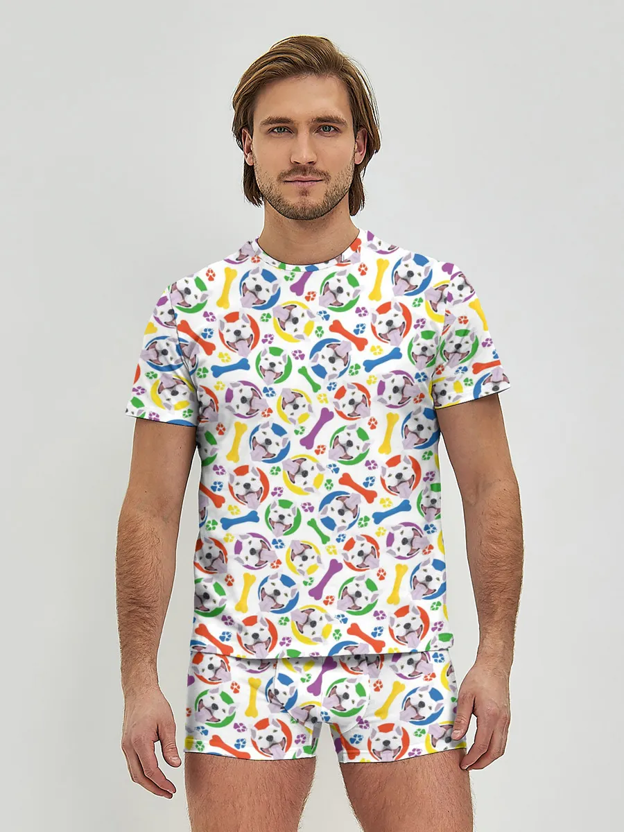 Мужские трусы с футболкой / Бультерьер