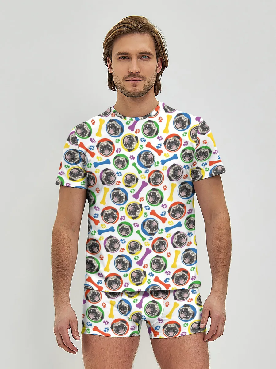 Мужские трусы с футболкой / Мопс