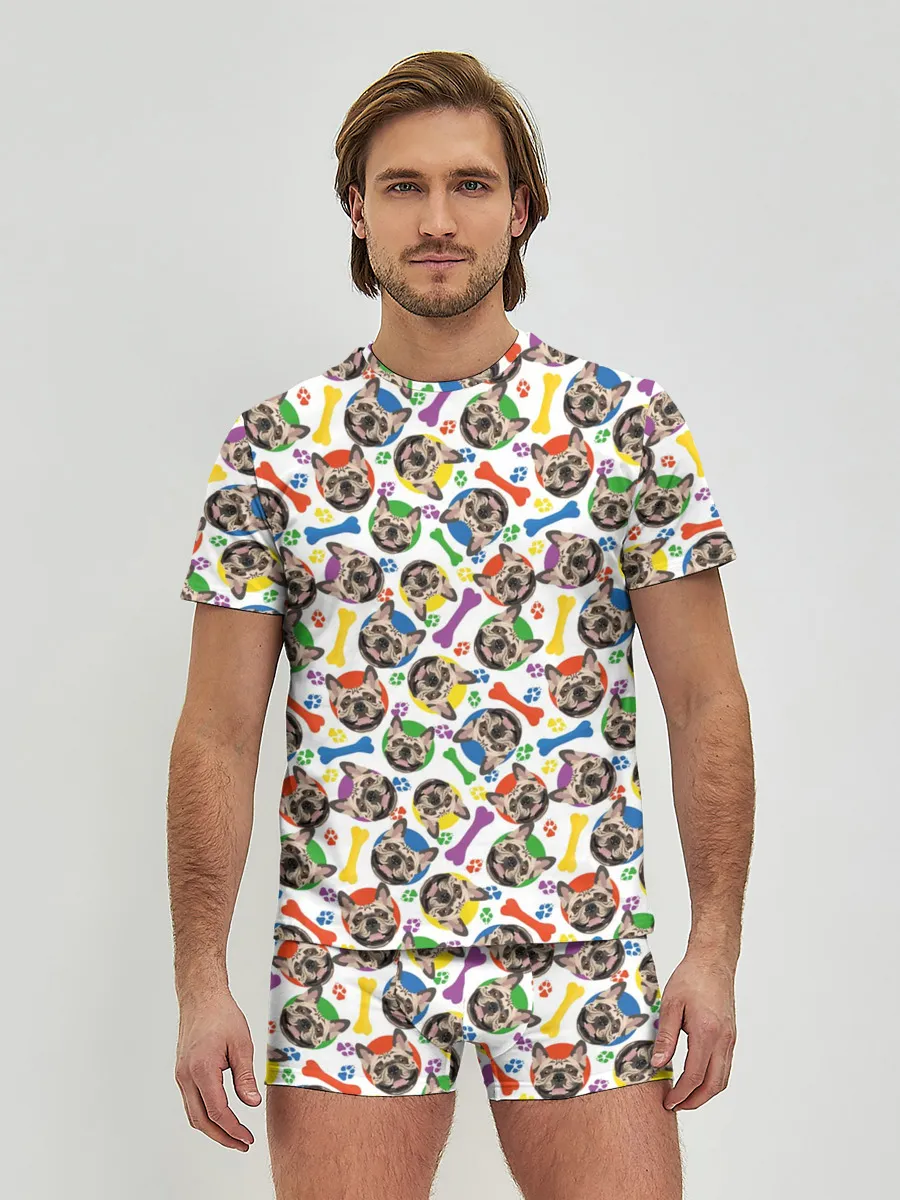 Мужские трусы с футболкой / Французский Бульдог