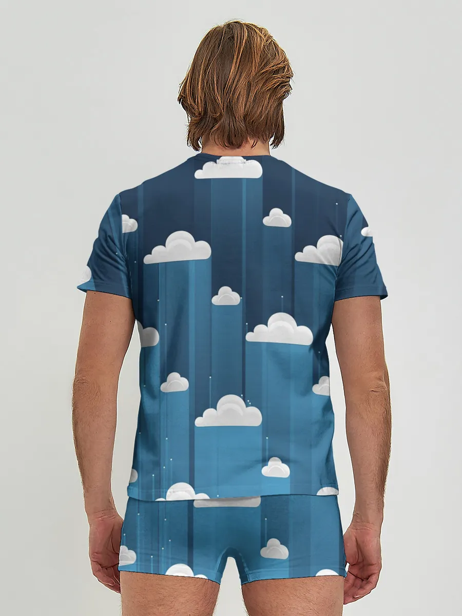 Мужские трусы с футболкой / Облака в очереди