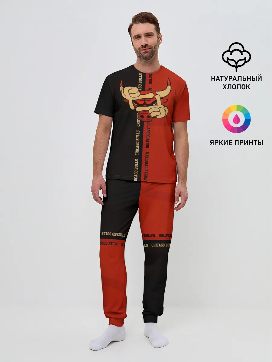 Мужская пижама с брюками / NBA. Chicago bulls