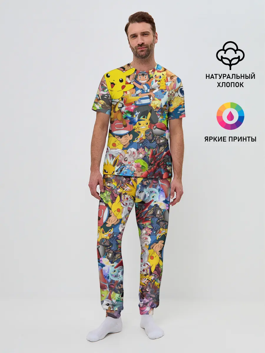 Мужская пижама с брюками / Pokemon