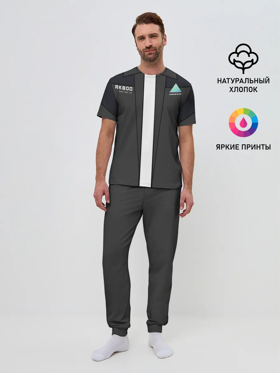 Мужская пижама с брюками / RK800 без галстука