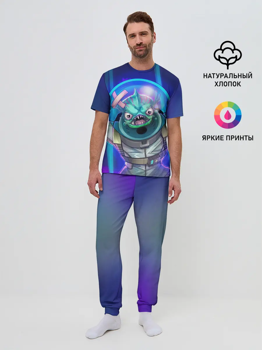 Мужская пижама с брюками / Fishy