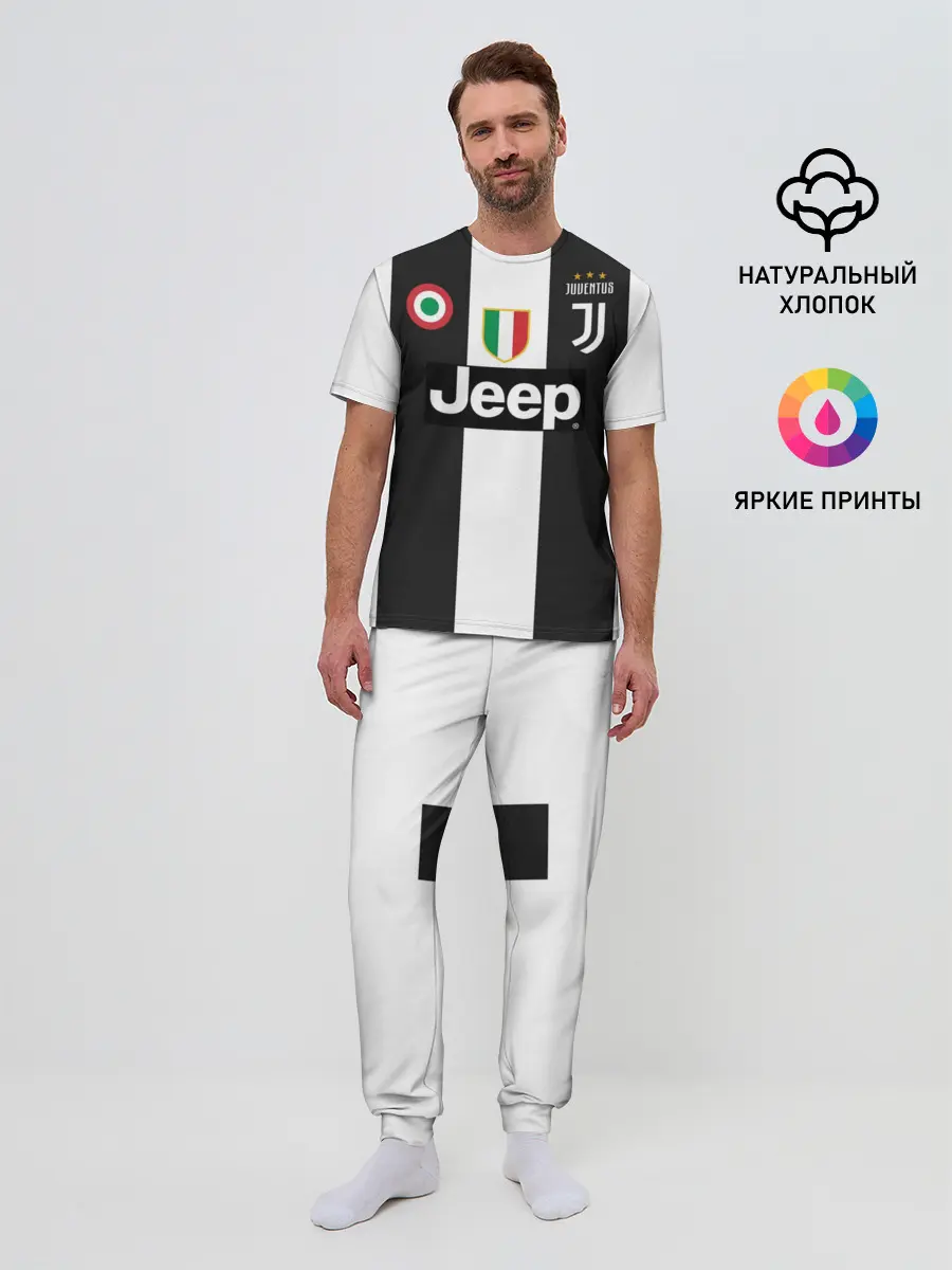 Мужская пижама с брюками / Форма Ювентуса 18-19