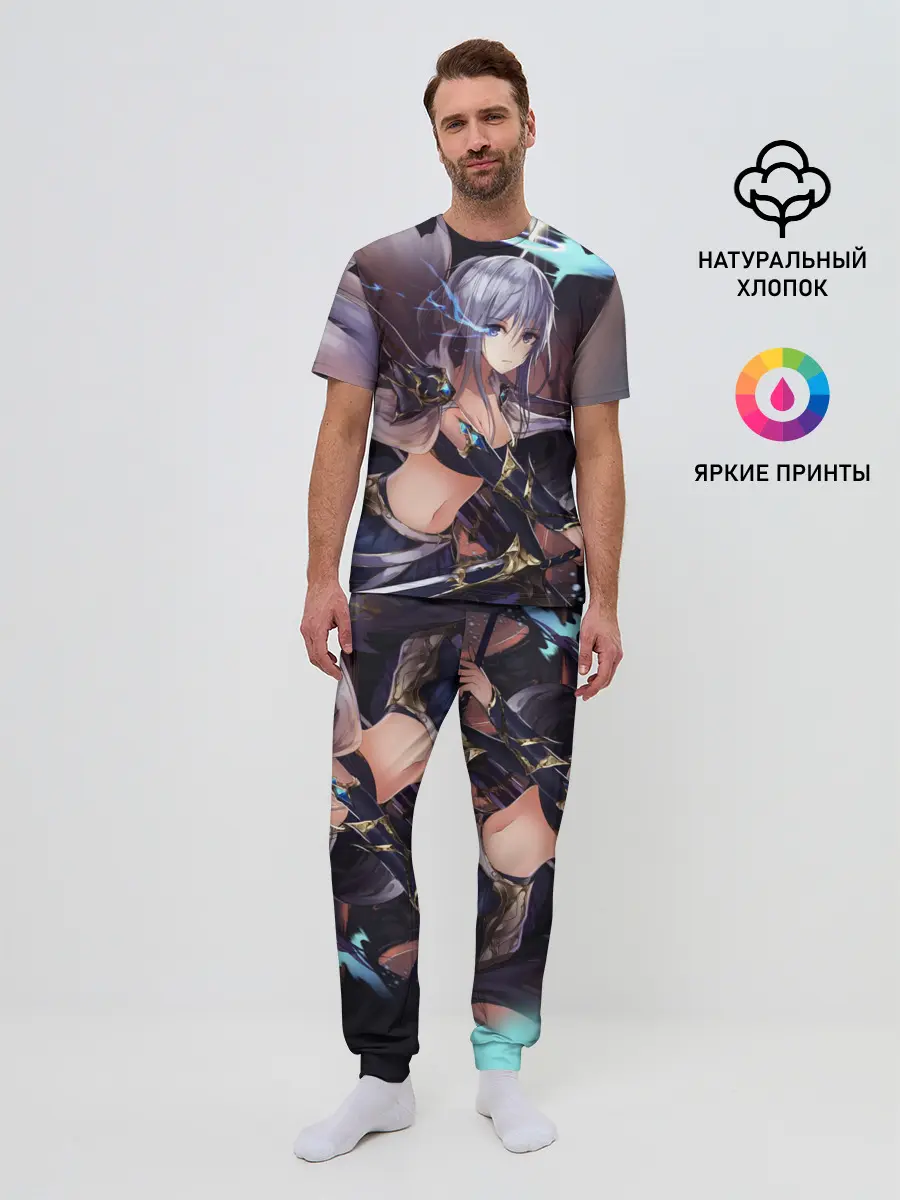 Мужская пижама с брюками / ФЭНТЕЗИ АНИМЕ-ВОИТЕЛЬНИЦА