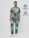 Мужская пижама с брюками / Волки