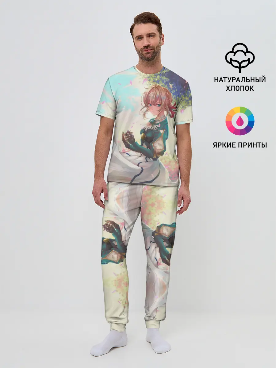 Мужская пижама с брюками / Violet Evergarden_8