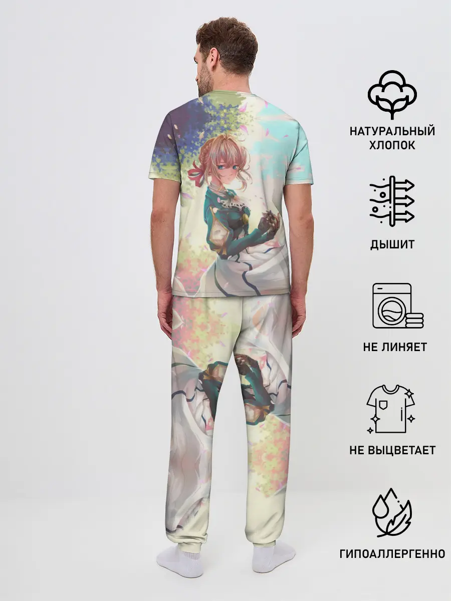 Мужская пижама с брюками / Violet Evergarden_8