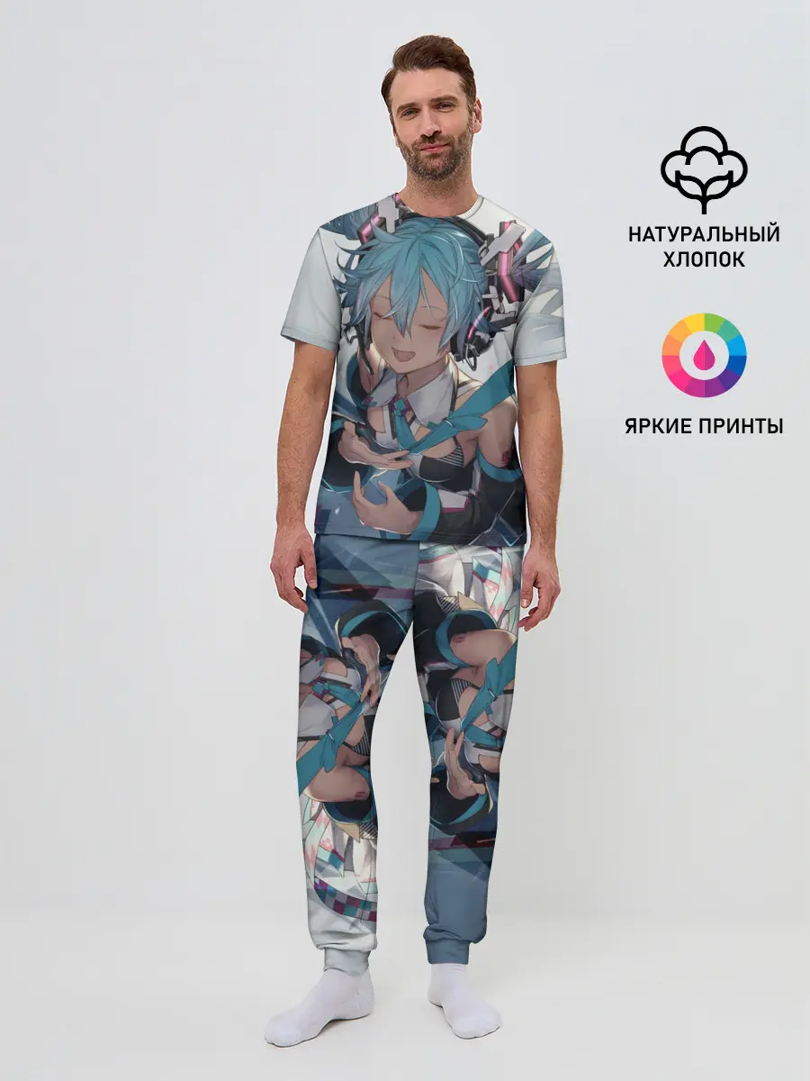 Мужская пижама с брюками / Безумная Хатсуне
