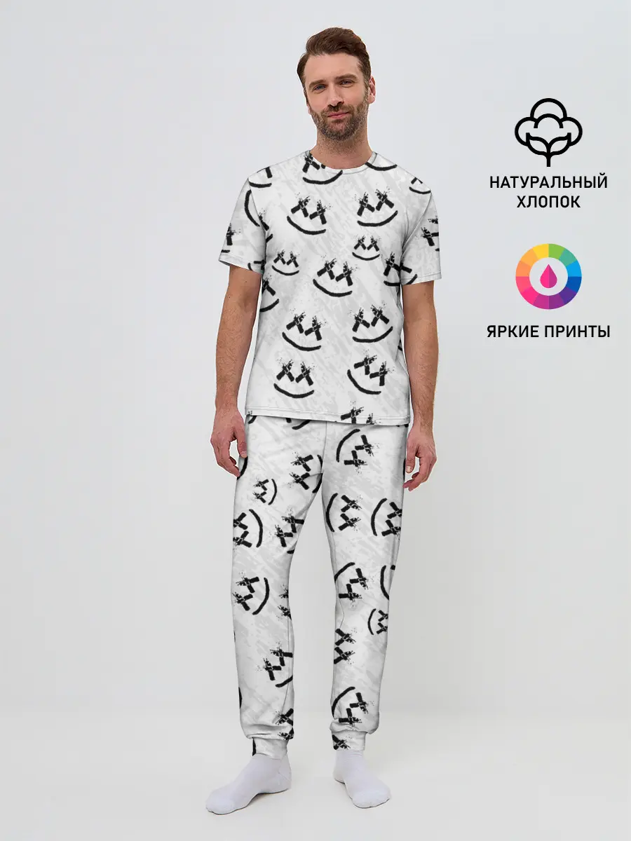 Мужская пижама с брюками / MARSHMELLO PATTERN