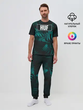 Мужская пижама с брюками / Папоротник