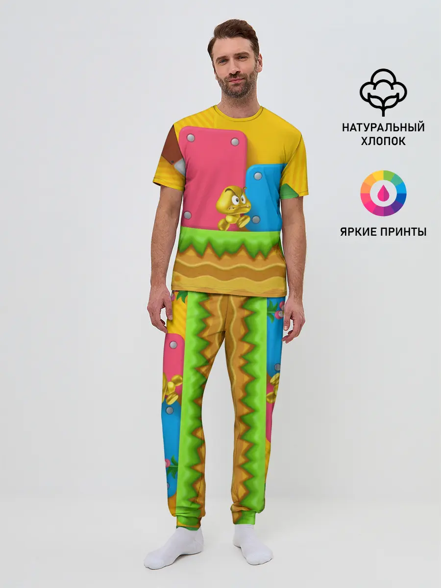 Мужская пижама с брюками / Супер Марио