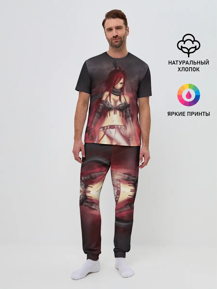 Мужская пижама с брюками / Алая Эльза