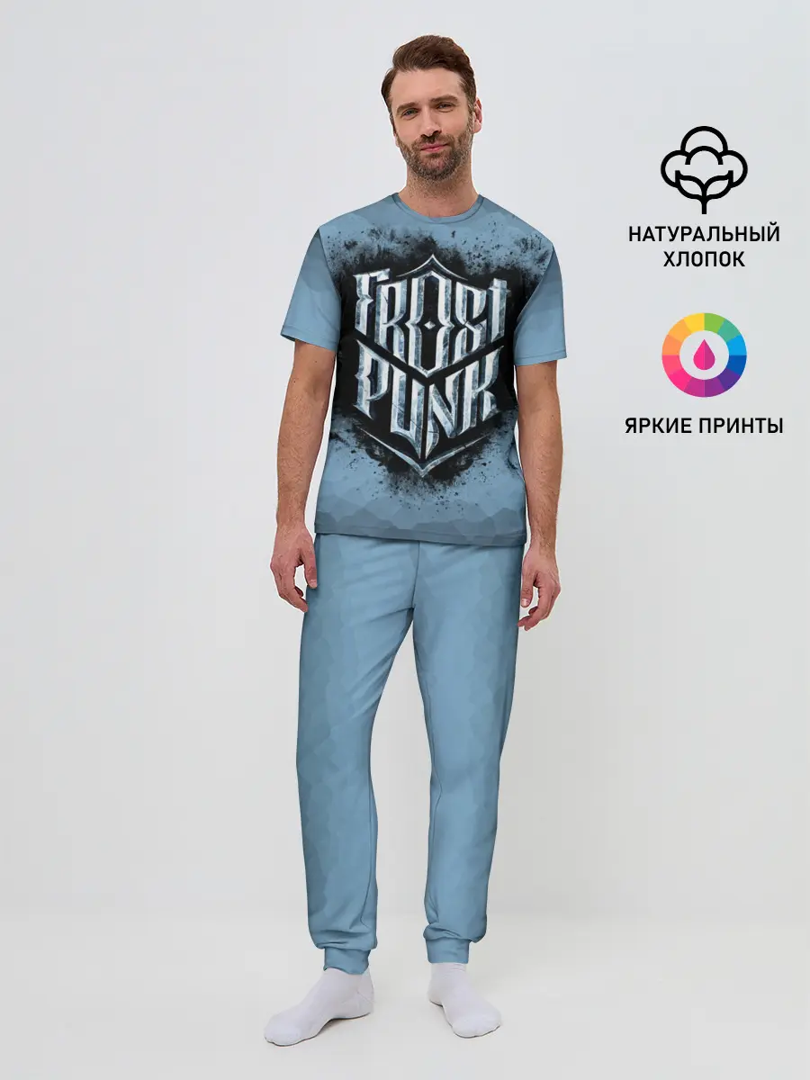 Мужская пижама с брюками / Frostpunk Logo