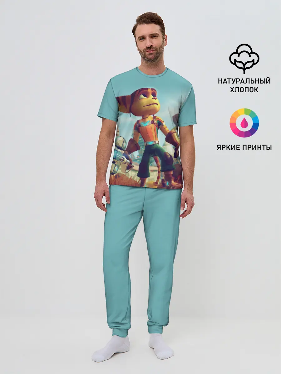 Мужская пижама с брюками / Ratchet and Clank