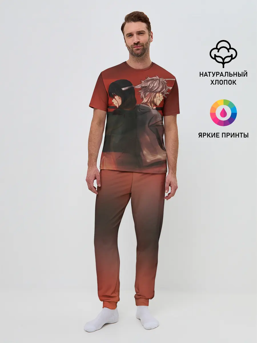 Мужская пижама с брюками / Back to back